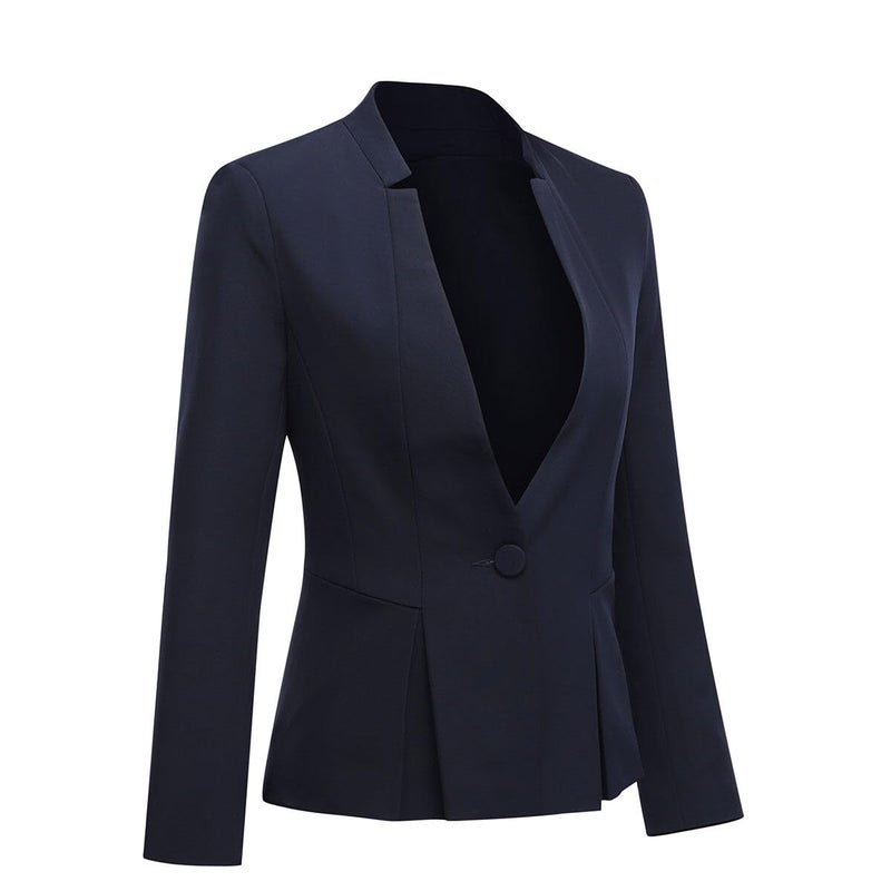 YUNCLOS Women's Business Office 1 Button Blazer Jacket and Pants Suit Set - Image 3